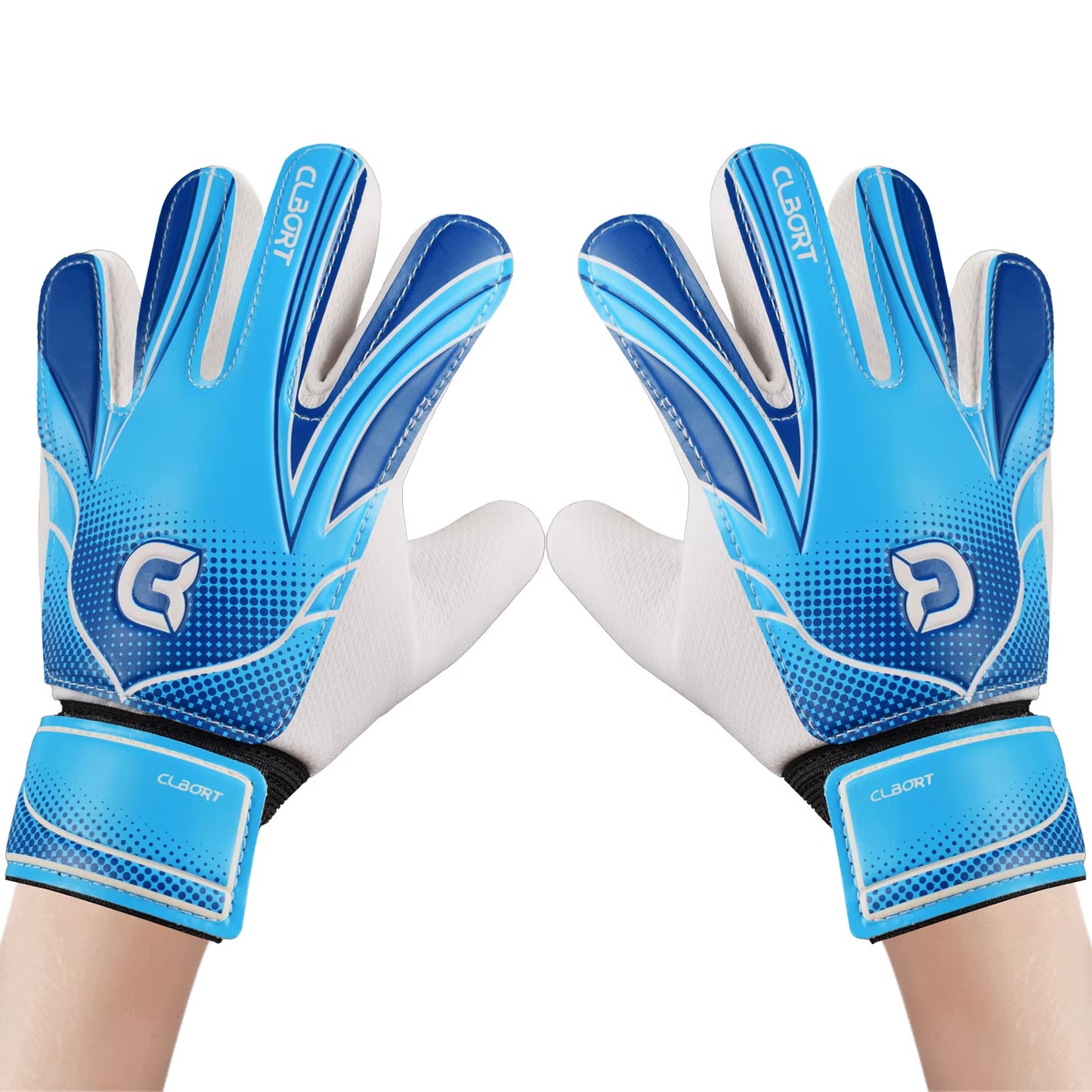 1 Pair Non-Slip Soccer Goalie Gloves with Double Wrist Protection