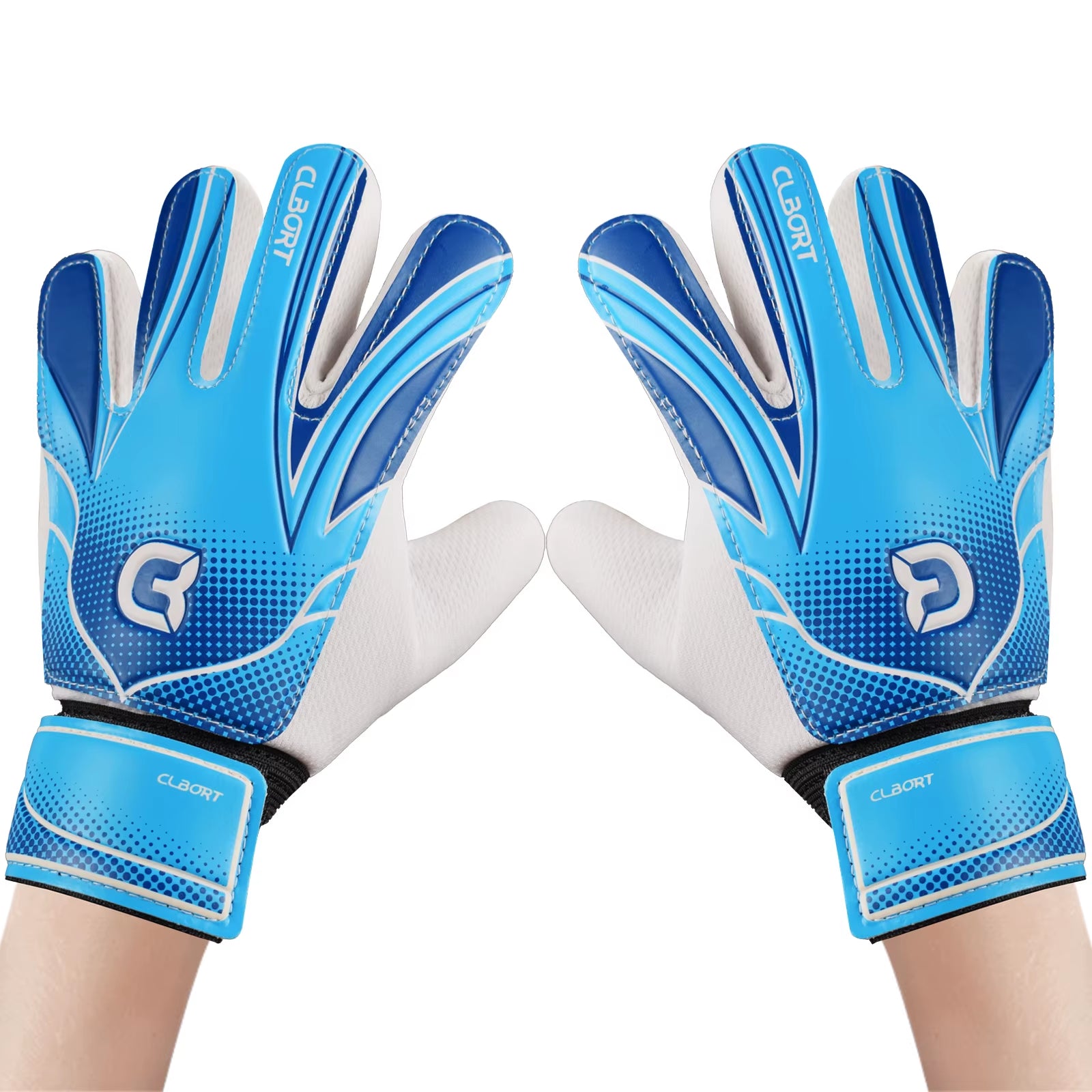 1 Pair Non-Slip Soccer Goalie Gloves with Double Wrist Protection