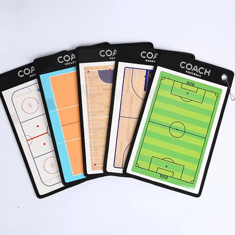1Set Soccer Ball Tactical Board Magnetic Football Coaching Clipboard Training Match Portable Football Coach Strategy Board