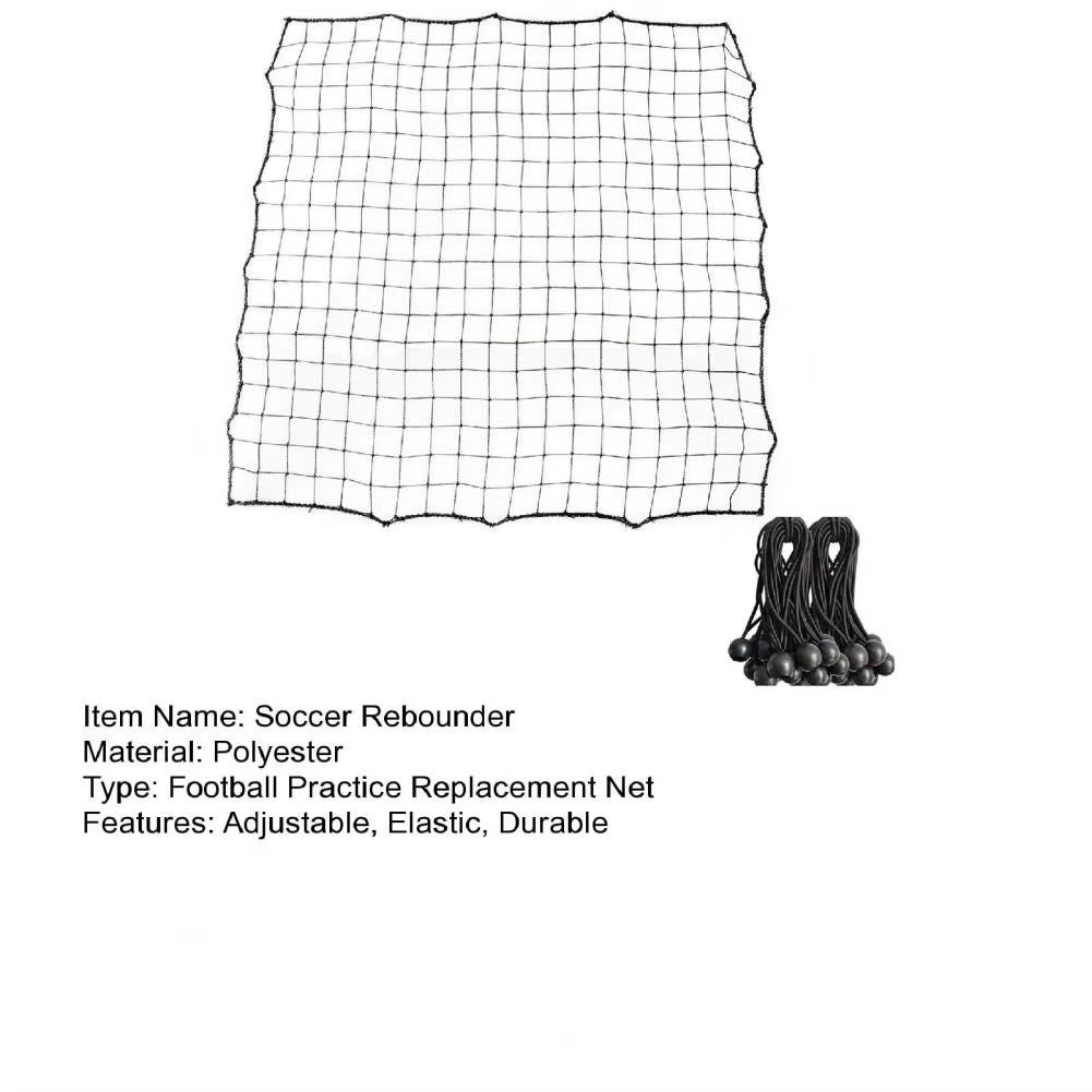 Soccer Rebounder Net with 20 Elastic Ropes Kickback Football Practice Net Target Goal Rebound Net Beginner Training Aid Fútbol