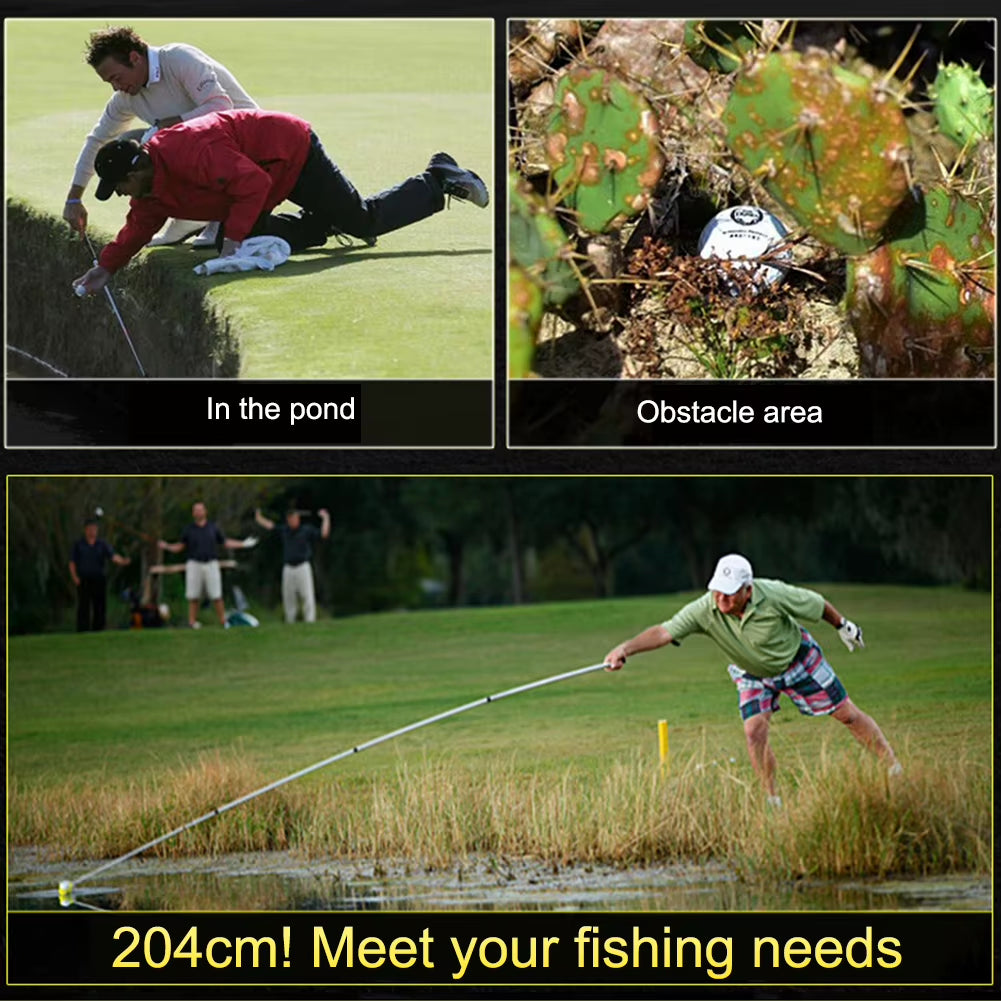 79 Inch Golf Ball Retriever 8 Sections Stainless Steel Telescopic Golf Ball Picker Upper Golf Training Aids for Water Tool