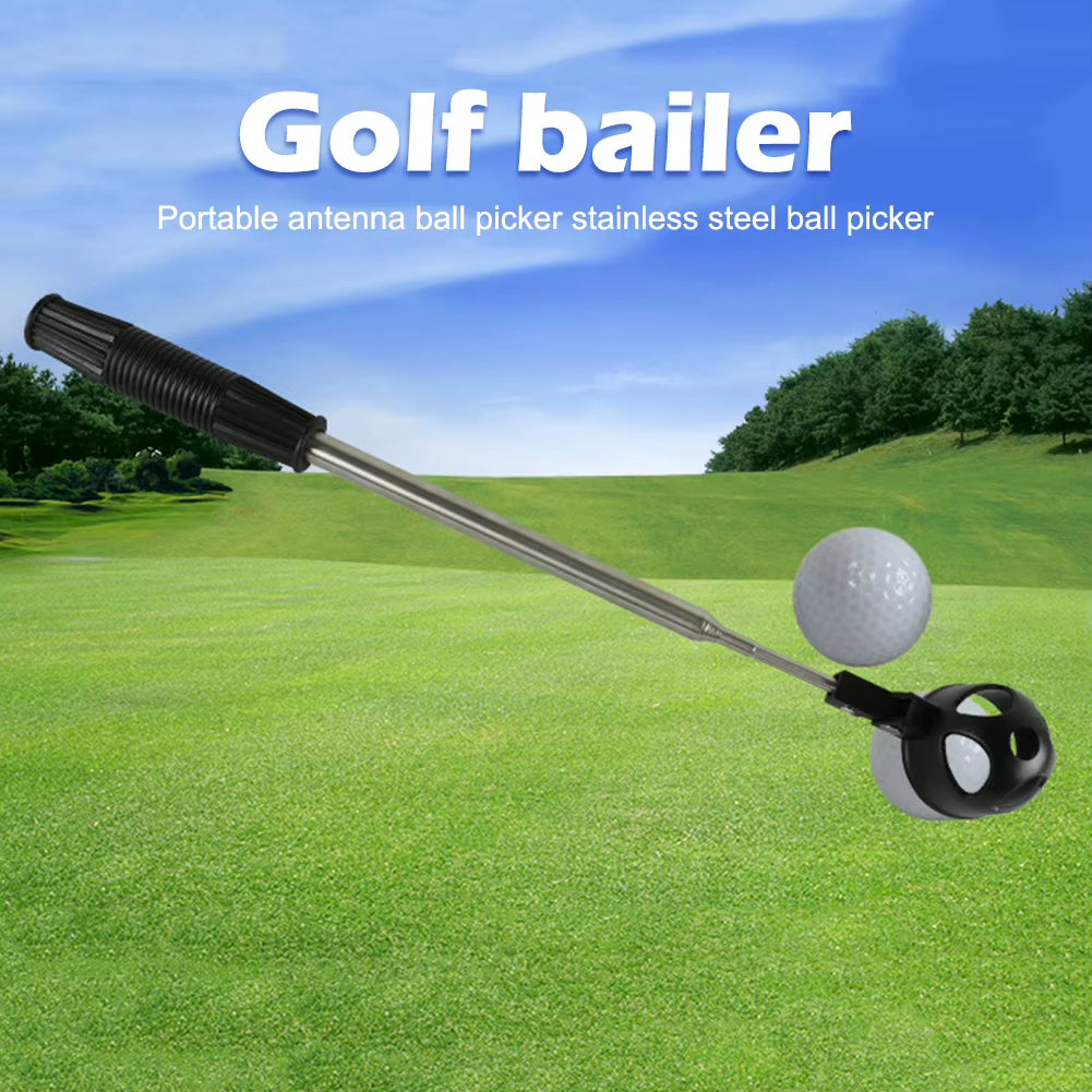 79 Inch Golf Ball Retriever 8 Sections Stainless Steel Telescopic Golf Ball Picker Upper Golf Training Aids for Water Tool