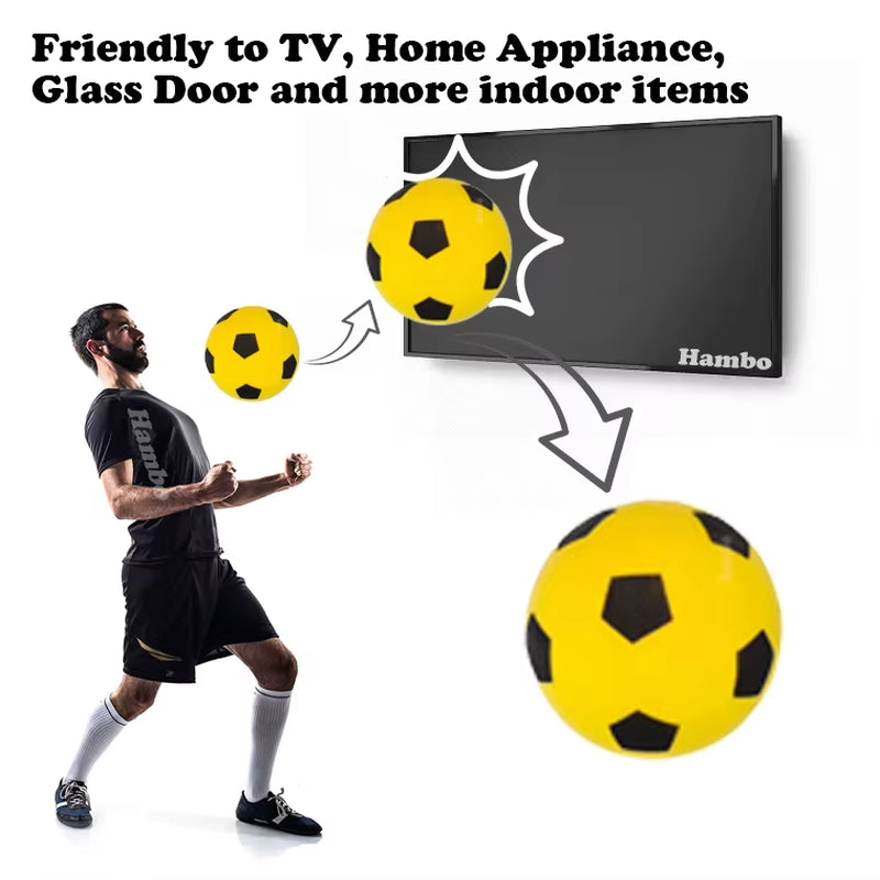 Silent Soccer Ball Men Size 9.25Inch Official Size Fantasy Foam Football Games Airless Football Mute Bouncing Ball Silent Ball