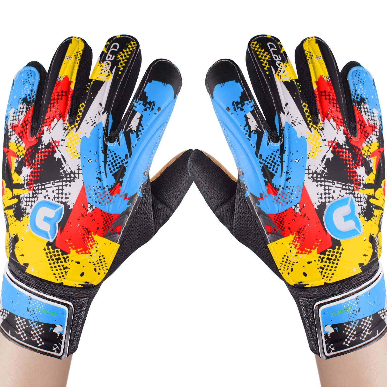 Soccer Goalkeeper Gloves, Graffiti Style Goalkeeper Gloves with Strong Grip, Non-Slip Soccer Gloves