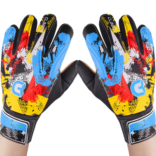 Soccer Goalkeeper Gloves, Graffiti Style Goalkeeper Gloves with Strong Grip, Non-Slip Soccer Gloves