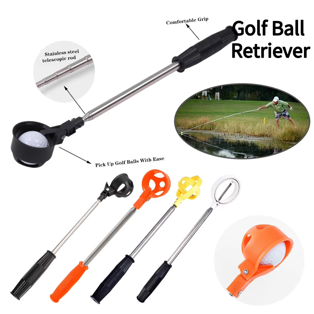 79 Inch Golf Ball Retriever 8 Sections Stainless Steel Telescopic Golf Ball Picker Upper Golf Training Aids for Water Tool