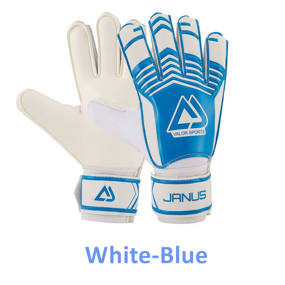 Professional Goalkeeper Gloves Black Blue Soccer Football Gloves Accessories Training Latex Size 7-10