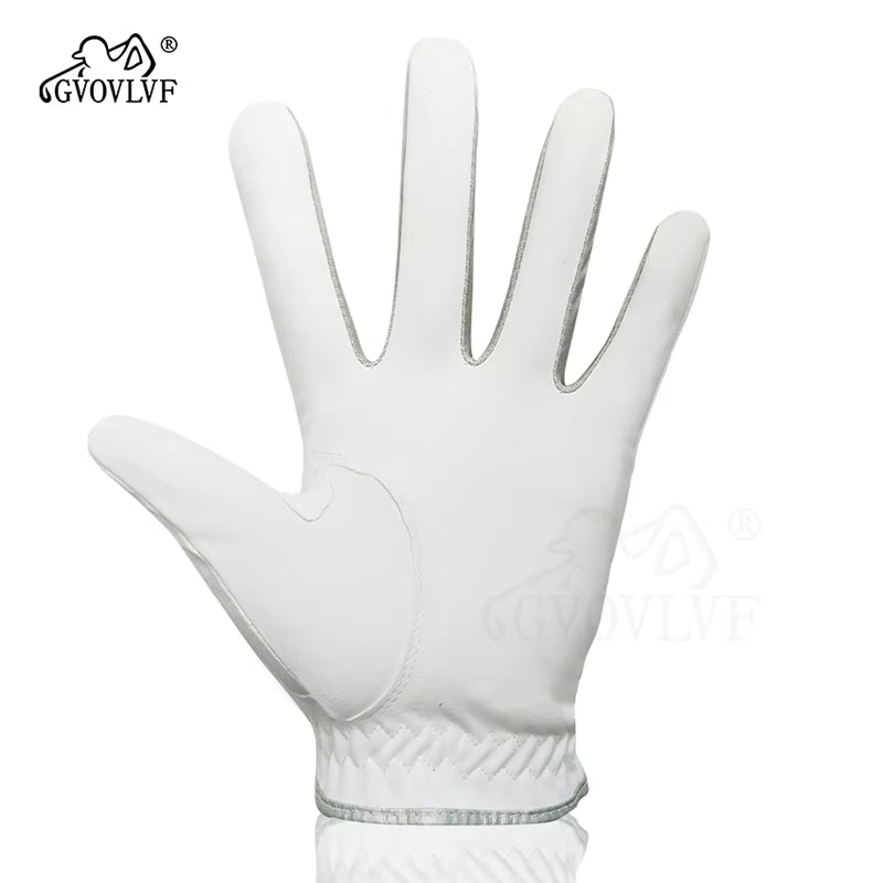 1 Piece Men Golf Glove Micro Soft Fabric Breathable Comfortable Fitting with Magnetic Marker Replaceable for Golfers