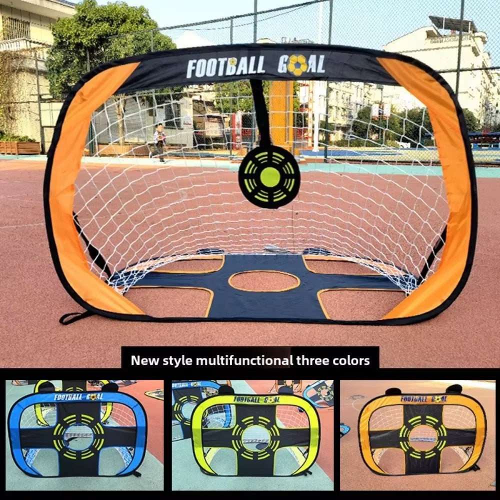 Football Goal Net 3 in 1Portable Soccer Gate Sports Agility Training Target Practice Pop Up
