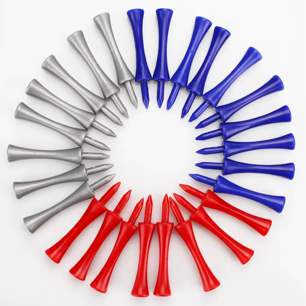 Golf Tees 50 Pcs 100 Pcs Pack Plastic Step down Golf Tee 31Mm 37Mm 43Mm 51 Mm 59Mm 70Mm Length Golf Ball Tees Drop Ship