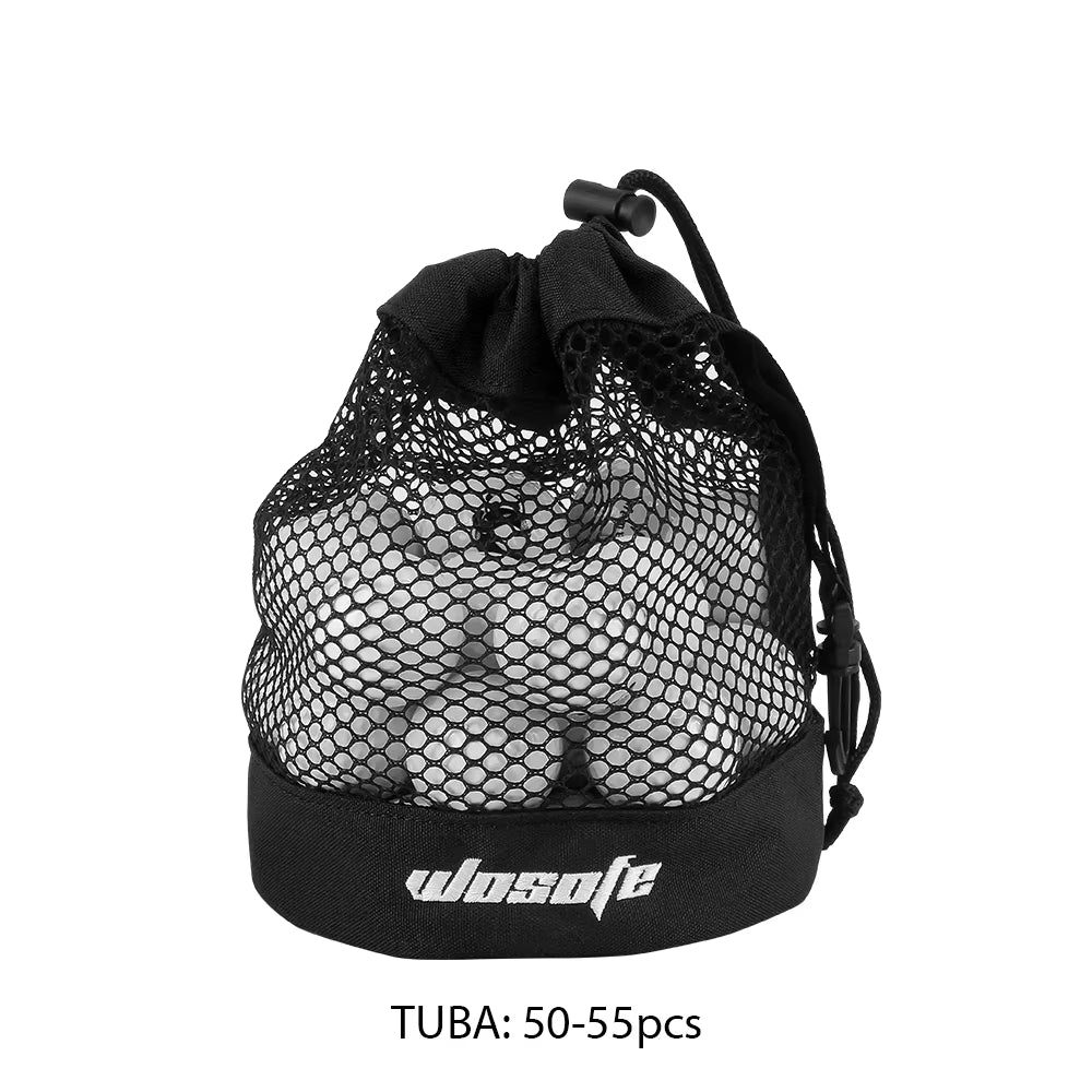 1Pc Black Golf Ball Pouch Bag, with High Quality Mesh Nylon and Hanging Plastic Clip,Convenient to Hang on Golf Bag