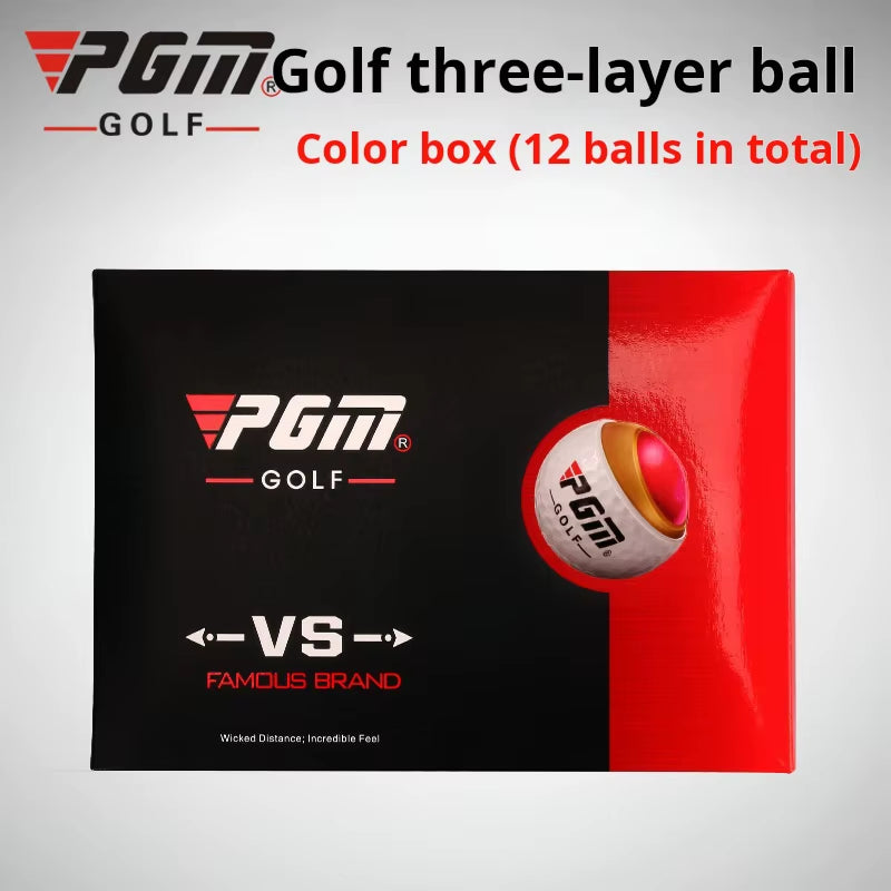 Golf Ball Three-Layer Match Balls Gift Box Package Set Synthetic Rubber Material