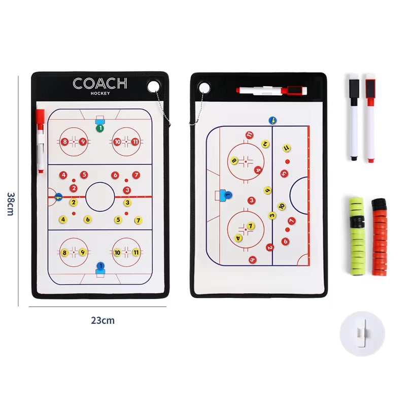 1Set Soccer Ball Tactical Board Magnetic Football Coaching Clipboard Training Match Portable Football Coach Strategy Board