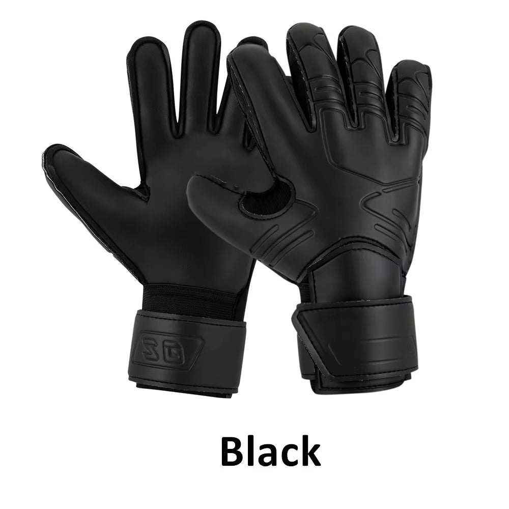 Professional Goalkeeper Gloves Black Blue Soccer Football Gloves Accessories Training Latex Size 7-10