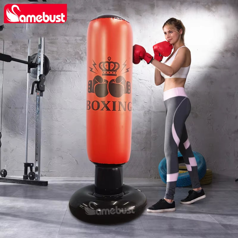 Camebust Punching Bag Inflatable Boxing Bag, Bounce Back Bag Punching for Sports, Inflatable Boxing Equipment for Daily Relax Or