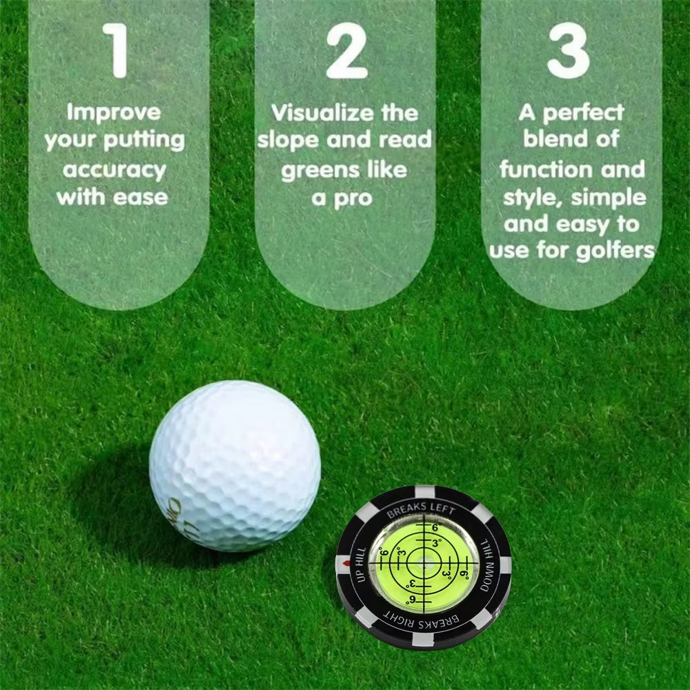 Golf Putt Ball Marker High Precision round Golf Putt Green Reader Golfing Putting Aid Golf Slope Putting Reader 1PC