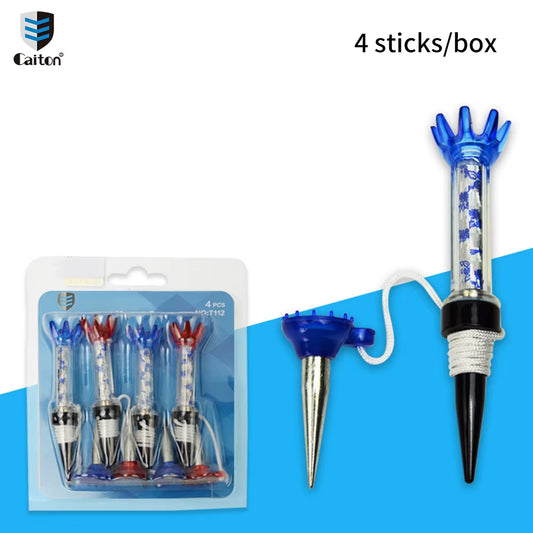 Colorful Plastic Golf Tees - 4 Pack, 80Mm/3.15In, Durable and Fit All Courses - Exquisite Gift Box Golf Tee Set