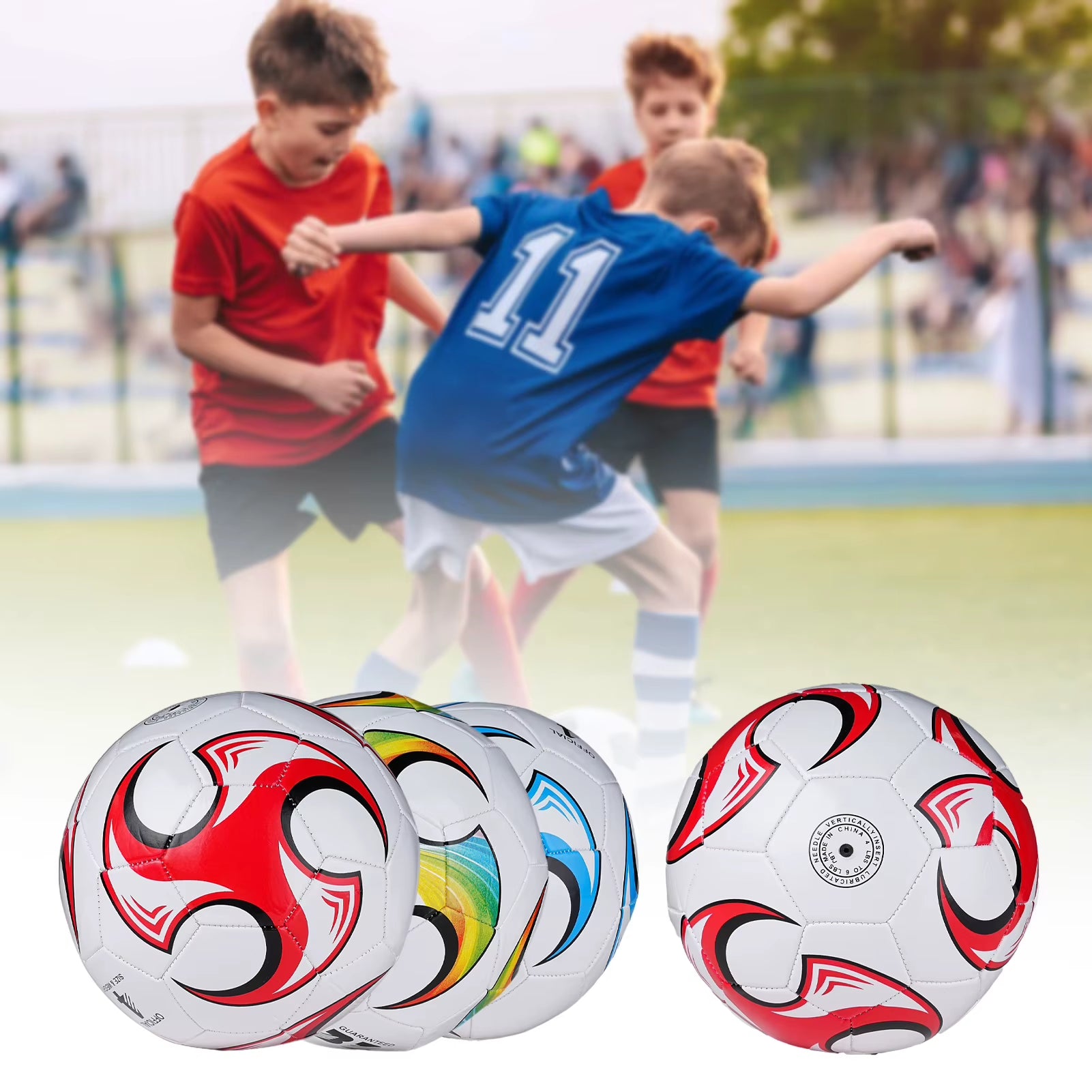 Soccer Ball Size 3 4 Machine-Stitched Football for Outdoor Sports Practice Supplies Match Training Football League