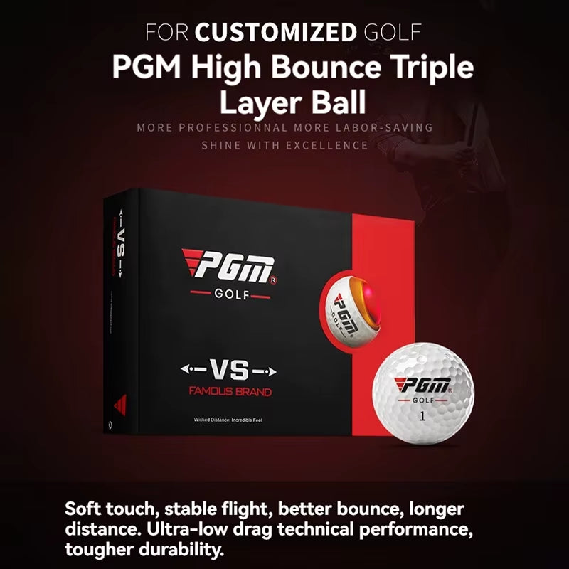 Golf Ball Three-Layer Match Balls Gift Box Package Set Synthetic Rubber Material