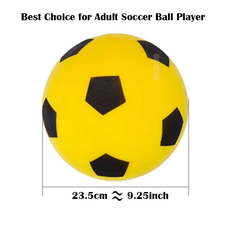 Silent Soccer Ball Men Size 9.25Inch Official Size Fantasy Foam Football Games Airless Football Mute Bouncing Ball Silent Ball