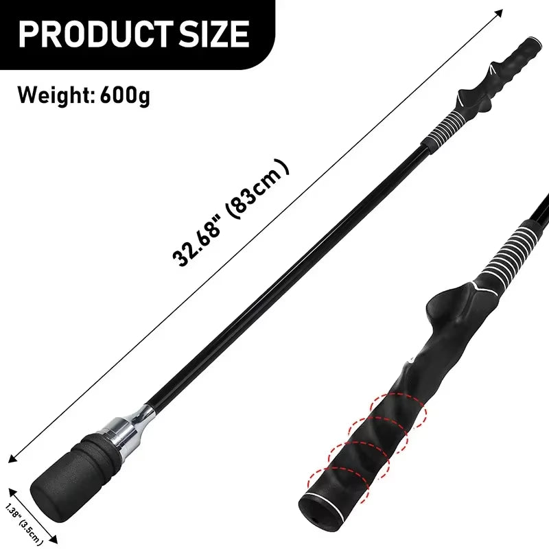 Golf Swing Trainer Black Indoor and Outdoor Practice Stick Hand Grip TA031