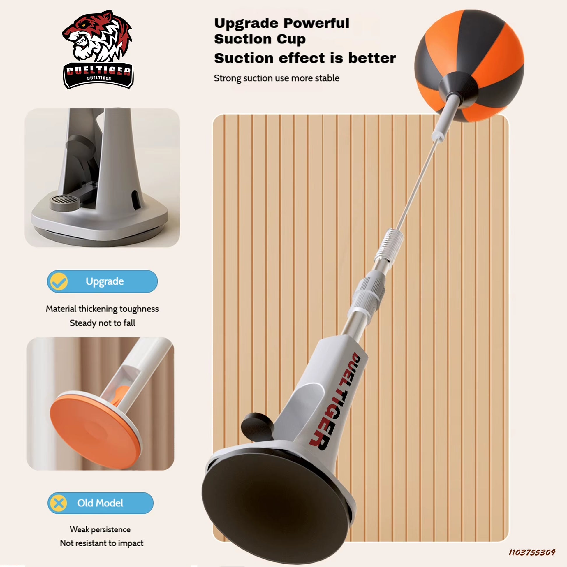 Inflatable Boxing Reflex Bag for Reaction & Aiming & Agility Training Home Fitness Equipment One-Click Installation Punching Bag