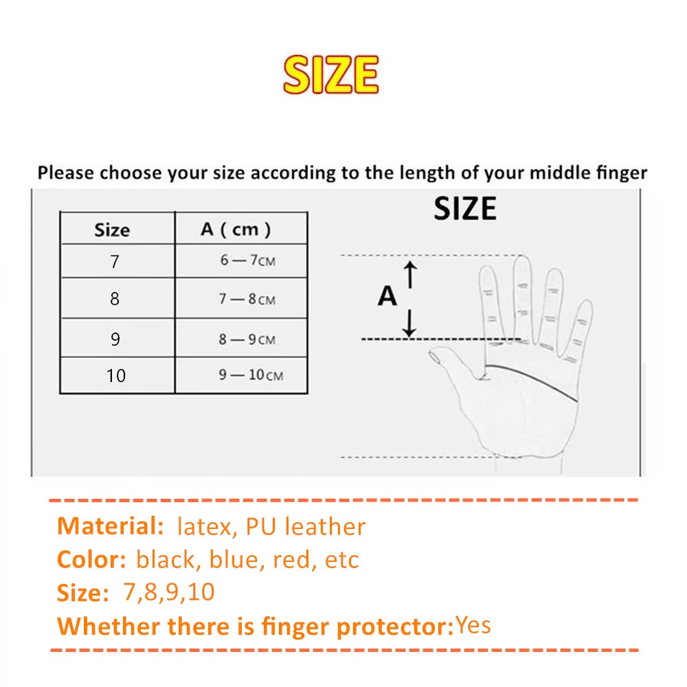 Professional Goalkeeper Gloves Black Blue Soccer Football Gloves Accessories Training Latex Size 7-10