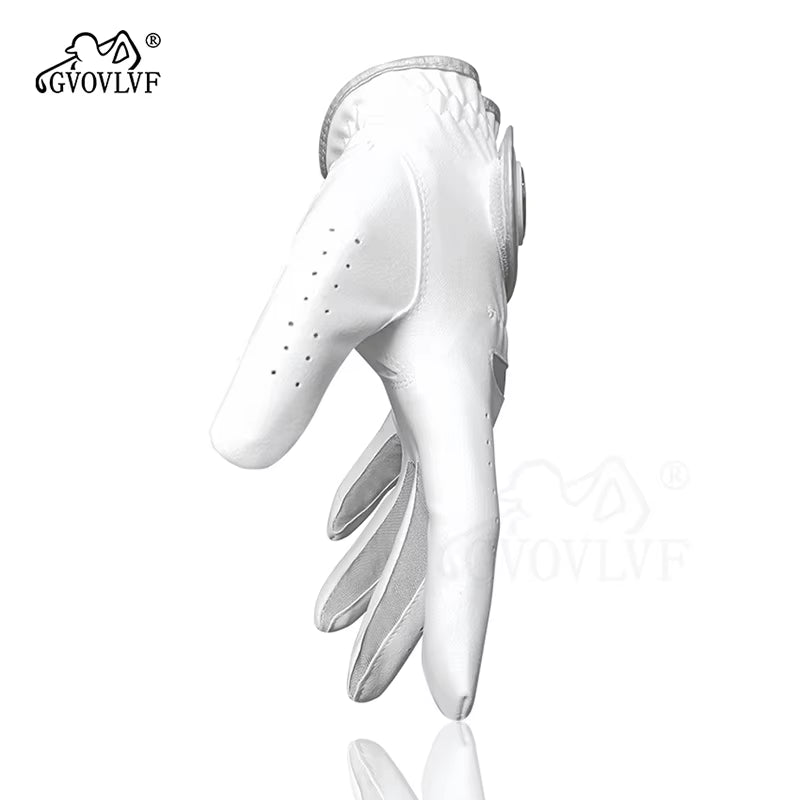 1 Piece Men Golf Glove Micro Soft Fabric Breathable Comfortable Fitting with Magnetic Marker Replaceable for Golfers