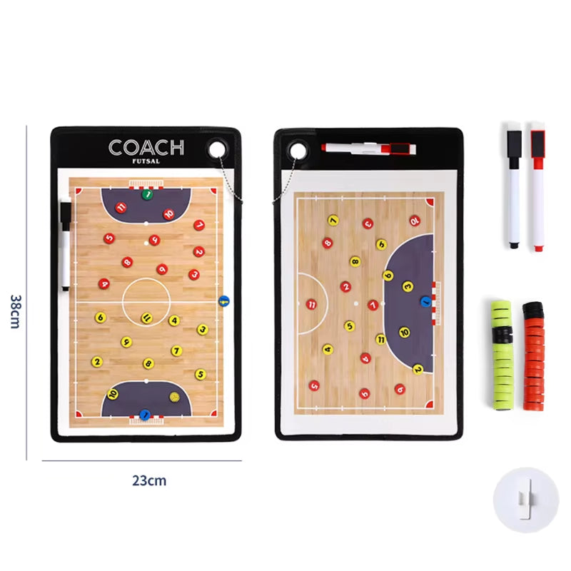 1Set Soccer Ball Tactical Board Magnetic Football Coaching Clipboard Training Match Portable Football Coach Strategy Board