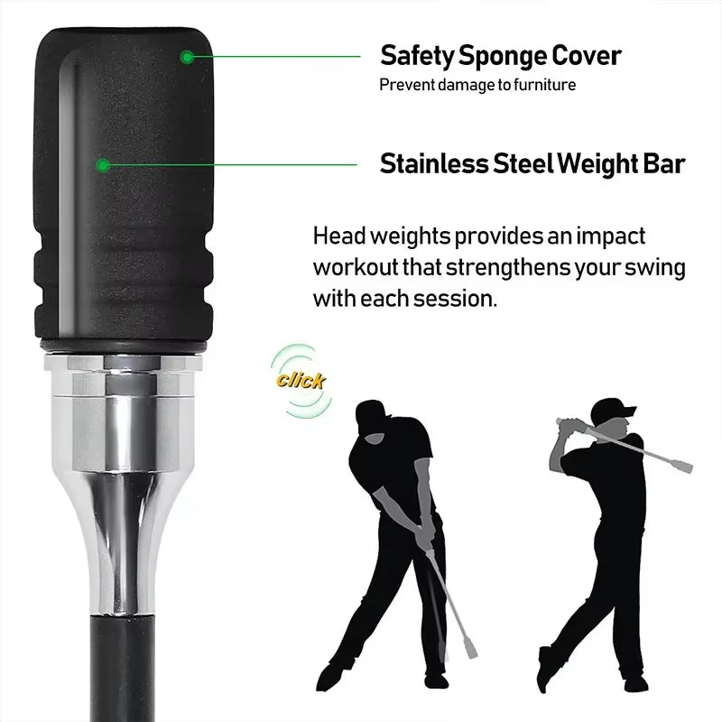 Golf Swing Trainer Black Indoor and Outdoor Practice Stick Hand Grip TA031