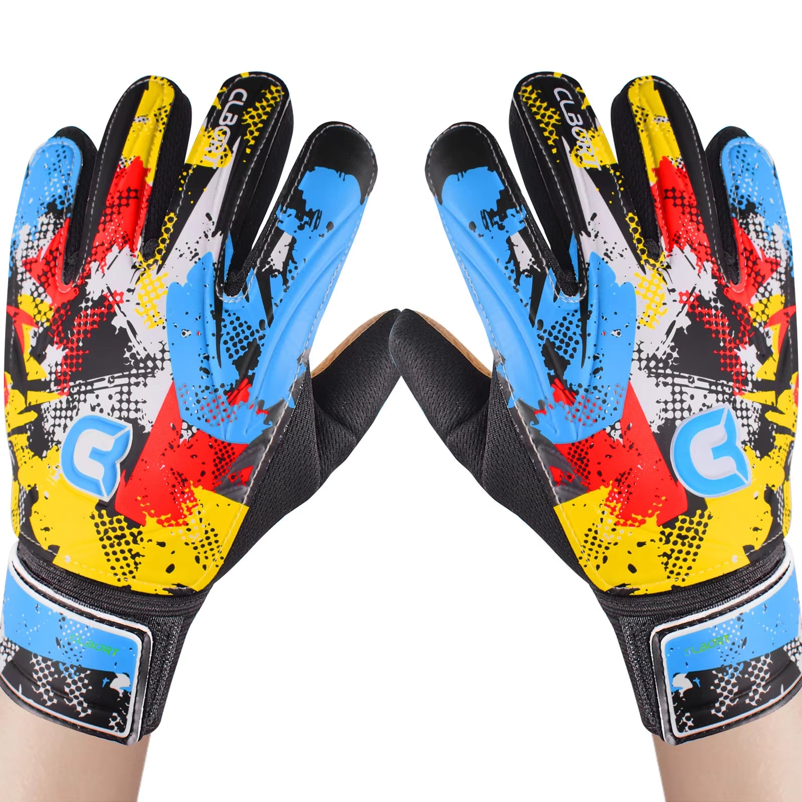 Soccer Goalkeeper Gloves, Graffiti Style Goalkeeper Gloves with Strong Grip, Non-Slip Soccer Gloves